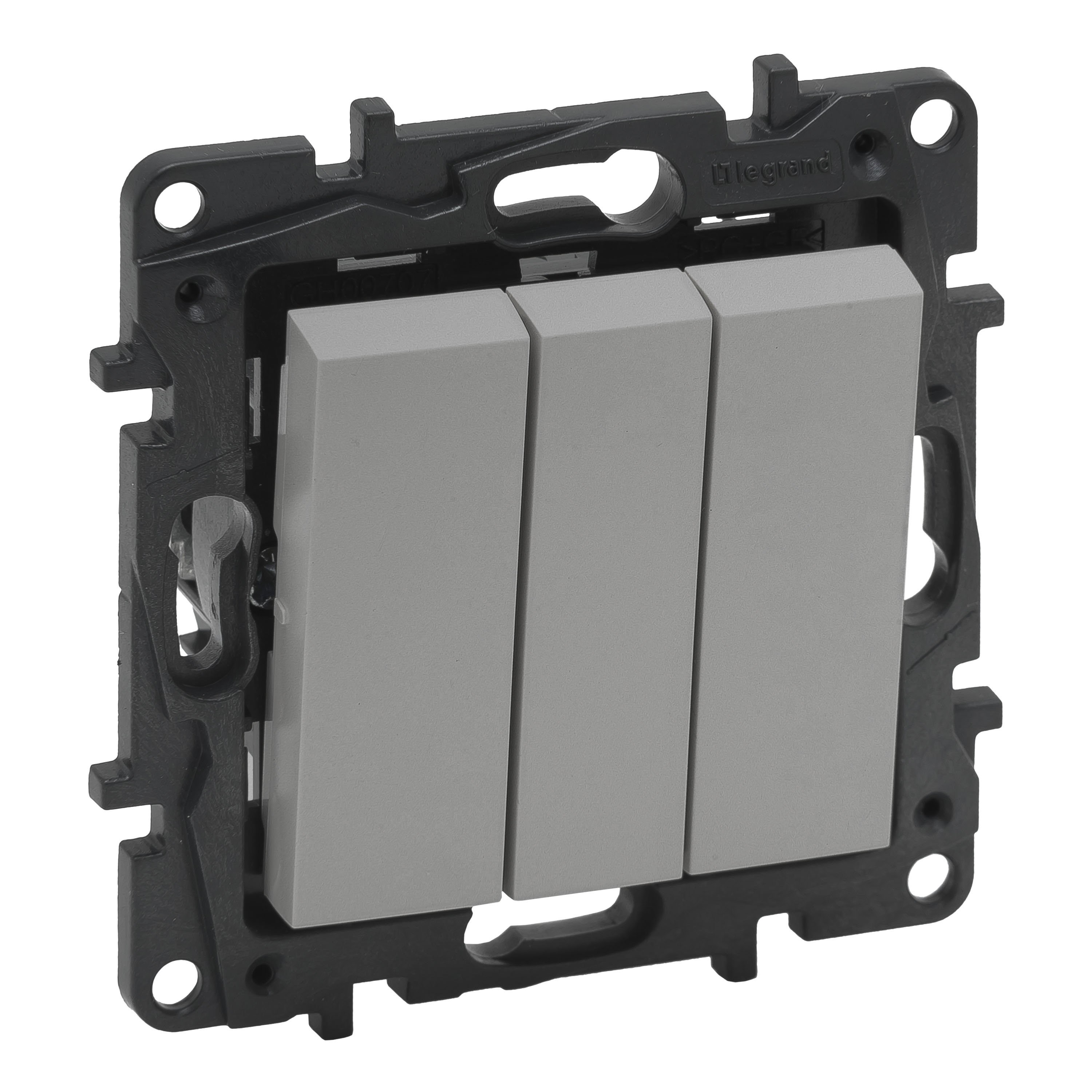LEGRAND 768203Legrand Kumanda Mekanizmaları - Üçlü anahtar - AlüminyumLegrand Kumanda Mekanizmaları - Üçlü anahtar - Alüminyum{ubercoelektromarket}