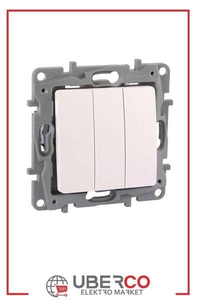 LEGRAND 767103Legrand Kumanda Mekanizmaları - Üçlü anahtar - BeyazLegrand Kumanda Mekanizmaları - Üçlü anahtar - Beyaz{ubercoelektromarket}
