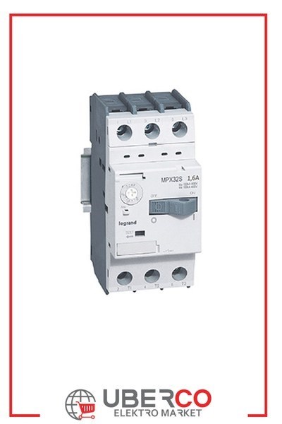 LEGRAND 417303Legrand MPX3 Motor Koruma Şalteri (Termik VE Manyetik Korumalı) - MPX3 32S - In (A): 0.63 - Ayar sahası: 0.4 - 0.63 - Icu(kA): 100Legrand MPX3 Motor Koruma Şalteri (Termik VE Manyetik{ubercoelektromarket}