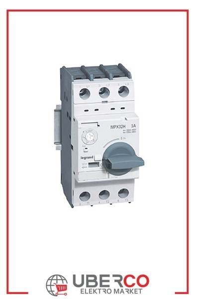 LEGRAND 417324Legrand MPX3 Motor Koruma Şalteri (Termik VE Manyetik Korumalı) - MPX3 32H - In (A): 1 - Ayar sahası: 0.63 - 1 - Icu(kA): 100Legrand MPX3 Motor Koruma Şalteri (Termik VE Manyetik{ubercoelektromarket}