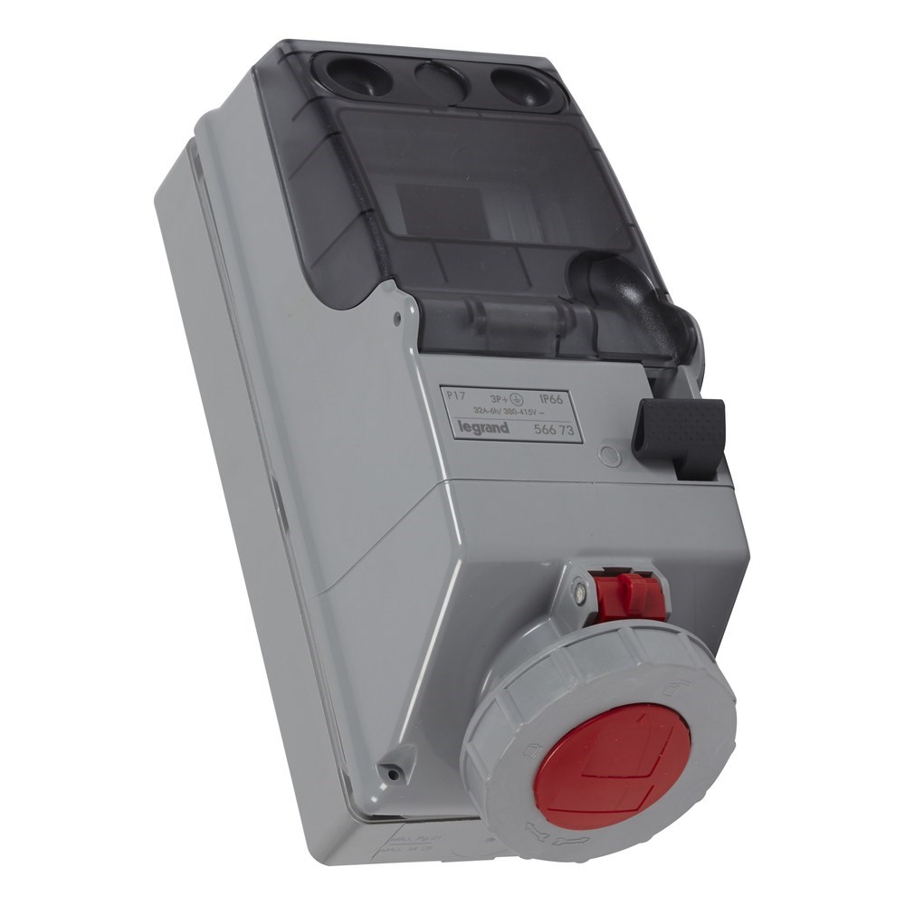 LEGRAND 056673Legrand P17 endüstriyel tip kilitli priz kutusu 200/250V 32A 3P+T IP66Legrand P17 endüstriyel tip kilitli priz kutusu 200-250V 32A{ubercoelektromarket}