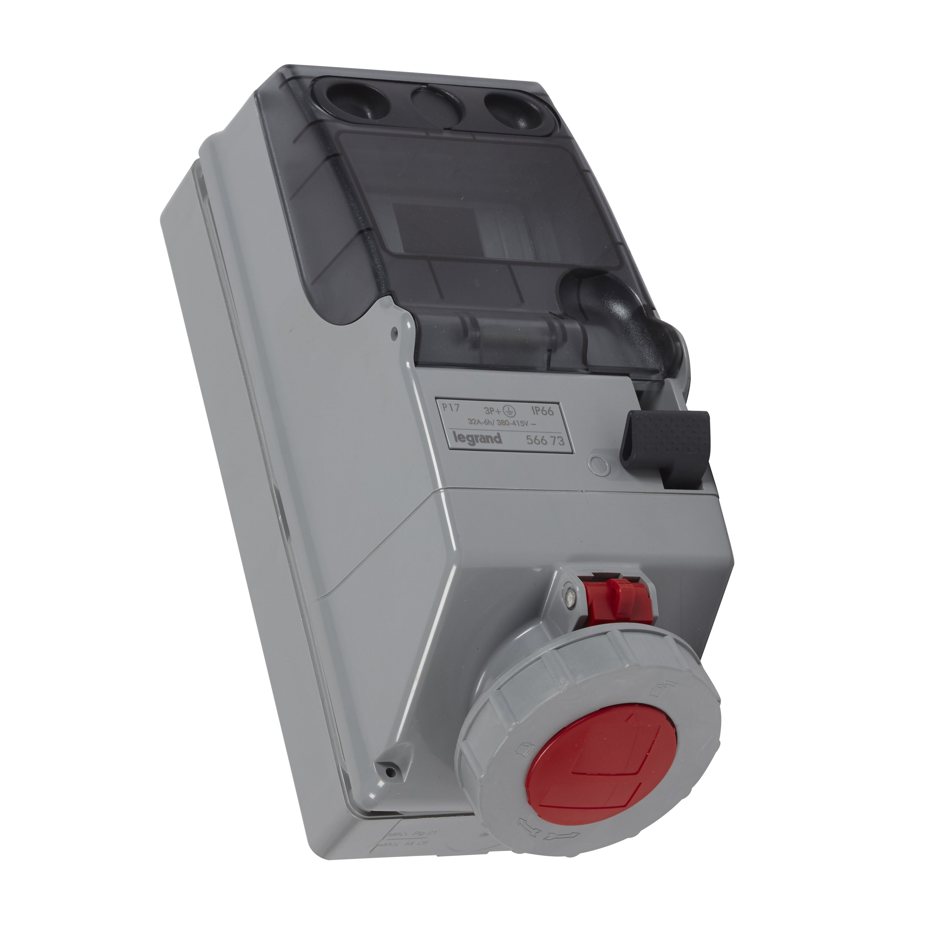 LEGRAND 056673Legrand P17 endüstriyel tip kilitli priz kutusu 200/250V 32A 3P+T IP66Legrand P17 endüstriyel tip kilitli priz kutusu 200-250V 32A{ubercoelektromarket}