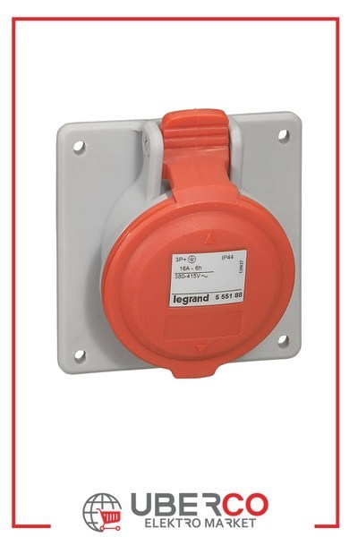 LEGRAND 555189Legrand P17 Tempra Pro eğik makina prizi, 400 V, 16A, 3P+N+T - IP44Legrand P17 Tempra Pro eğik makina prizi, 400 V, 16A, 3P+N+T{ubercoelektromarket}