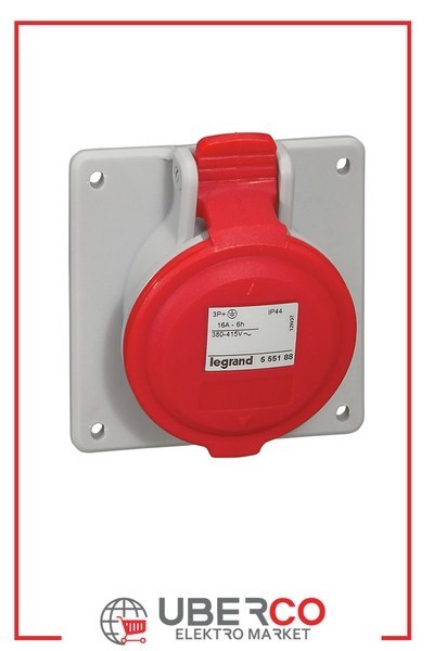 LEGRAND 555188Legrand P17 Tempra Pro eğik makina prizi, 400 V, 16A, 3P+T - IP44Legrand P17 Tempra Pro eğik makina prizi, 400 V, 16A, 3P+T{ubercoelektromarket}