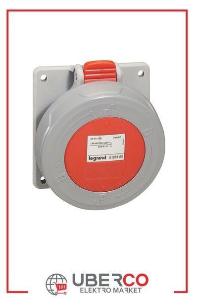 LEGRAND 555489Legrand P17 Tempra Pro eğik makina prizi, 400 V, 32A, 3P+N+T - IP67Legrand P17 Tempra Pro eğik makina prizi, 400 V, 32A, 3P+N+T{ubercoelektromarket}