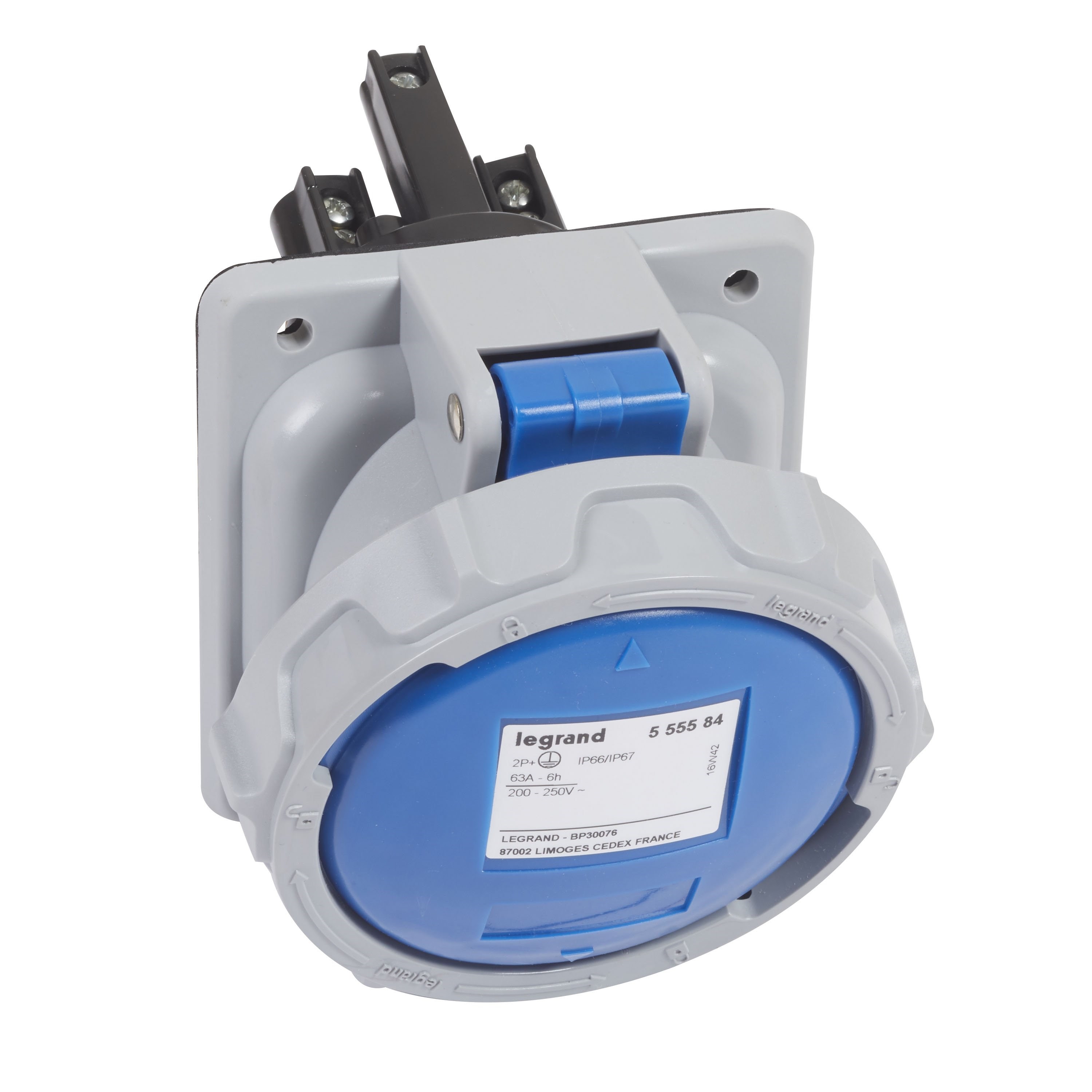 LEGRAND 555584Legrand P17 Tempra Pro eğik makina prizi, 230 V, 63A, 2P+T - IP67Legrand P17 Tempra Pro eğik makina prizi, 230 V, 63A, 2P+T{ubercoelektromarket}