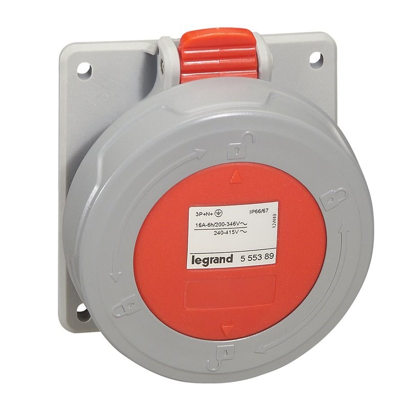 LEGRAND 555489Legrand P17 Tempra Pro eğik makina prizi, 400 V, 32A, 3P+N+T - IP67Legrand P17 Tempra Pro eğik makina prizi, 400 V, 32A, 3P+N+T{ubercoelektromarket}