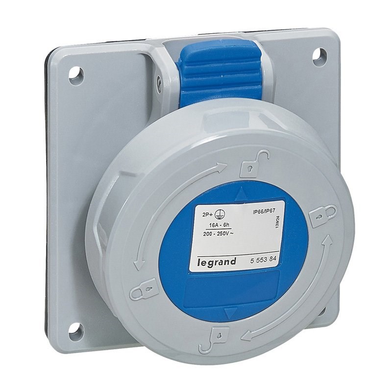 LEGRAND 555484Legrand P17 Tempra Pro eğik makina prizi, 230 V, 32A, 2P+T - IP67Legrand P17 Tempra Pro eğik makina prizi, 230 V, 32A, 2P+T{ubercoelektromarket}
