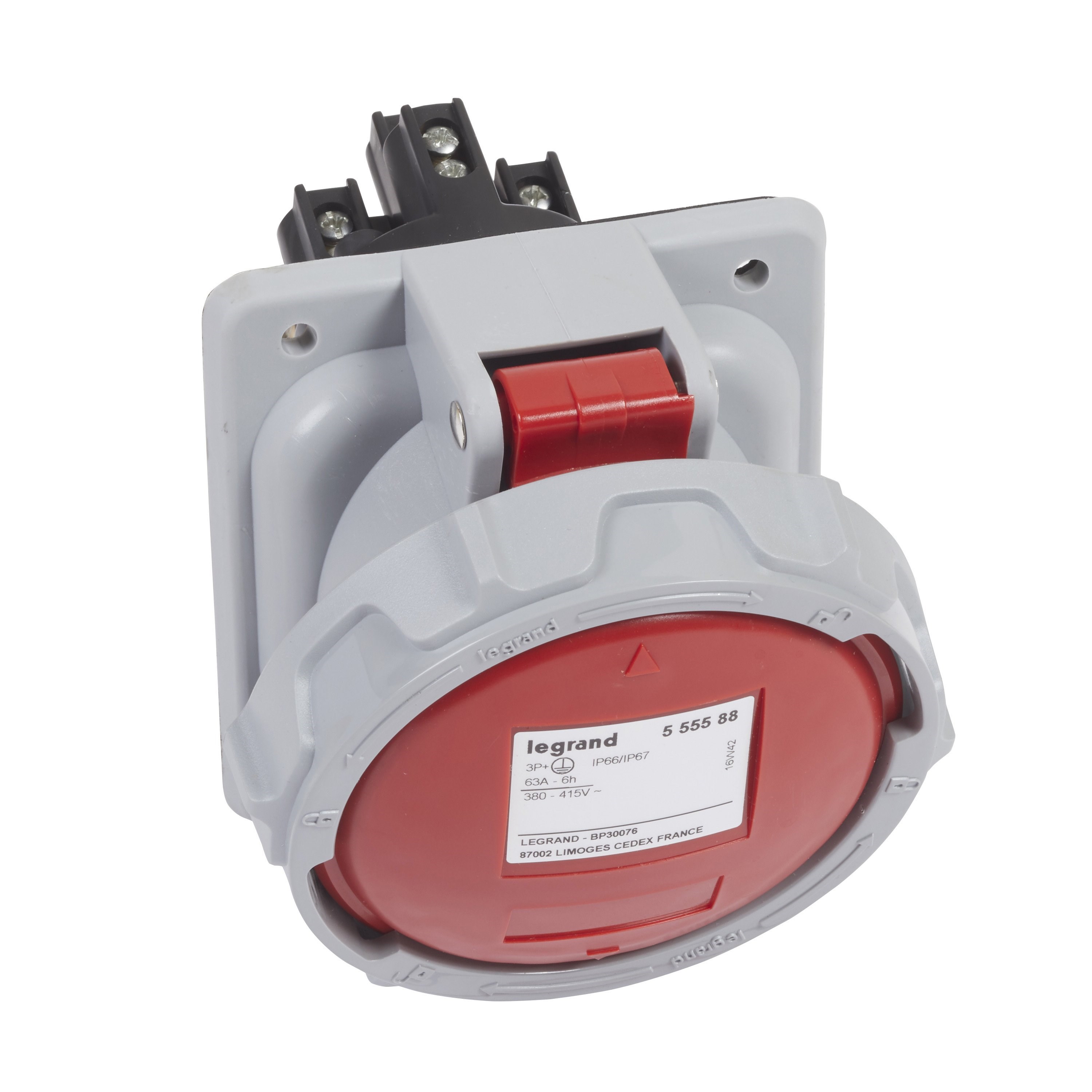 LEGRAND 555588Legrand P17 Tempra Pro eğik makina prizi, 400 V, 63A, 3P+T - IP67Legrand P17 Tempra Pro eğik makina prizi, 400 V, 63A, 3P+T{ubercoelektromarket}