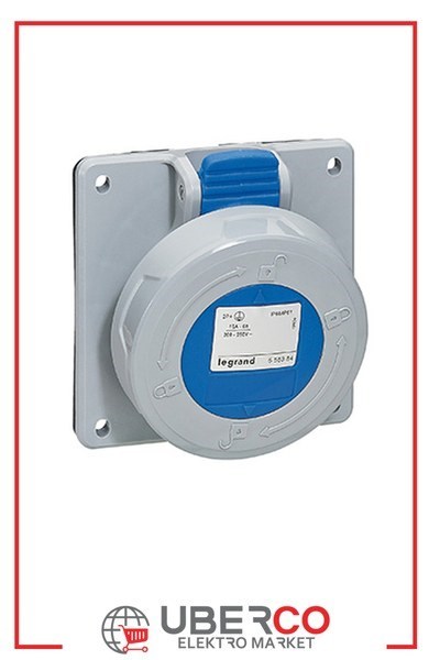 LEGRAND 555384Legrand P17 Tempra Pro eğik makina prizi, 230 V, 16A, 2P+T - IP67Legrand P17 Tempra Pro eğik makina prizi, 230 V, 16A, 2P+T{ubercoelektromarket}