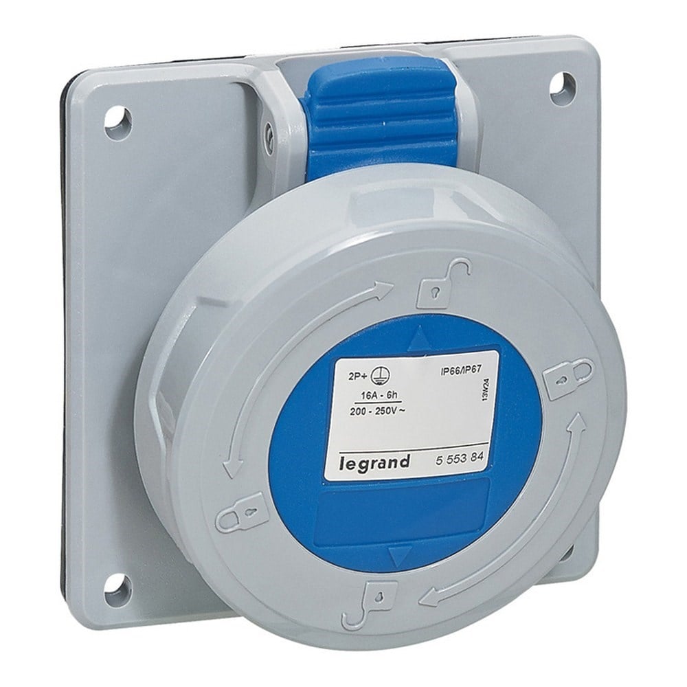 LEGRAND 555484Legrand P17 Tempra Pro eğik makina prizi, 230 V, 32A, 2P+T - IP67Legrand P17 Tempra Pro eğik makina prizi, 230 V, 32A, 2P+T{ubercoelektromarket}