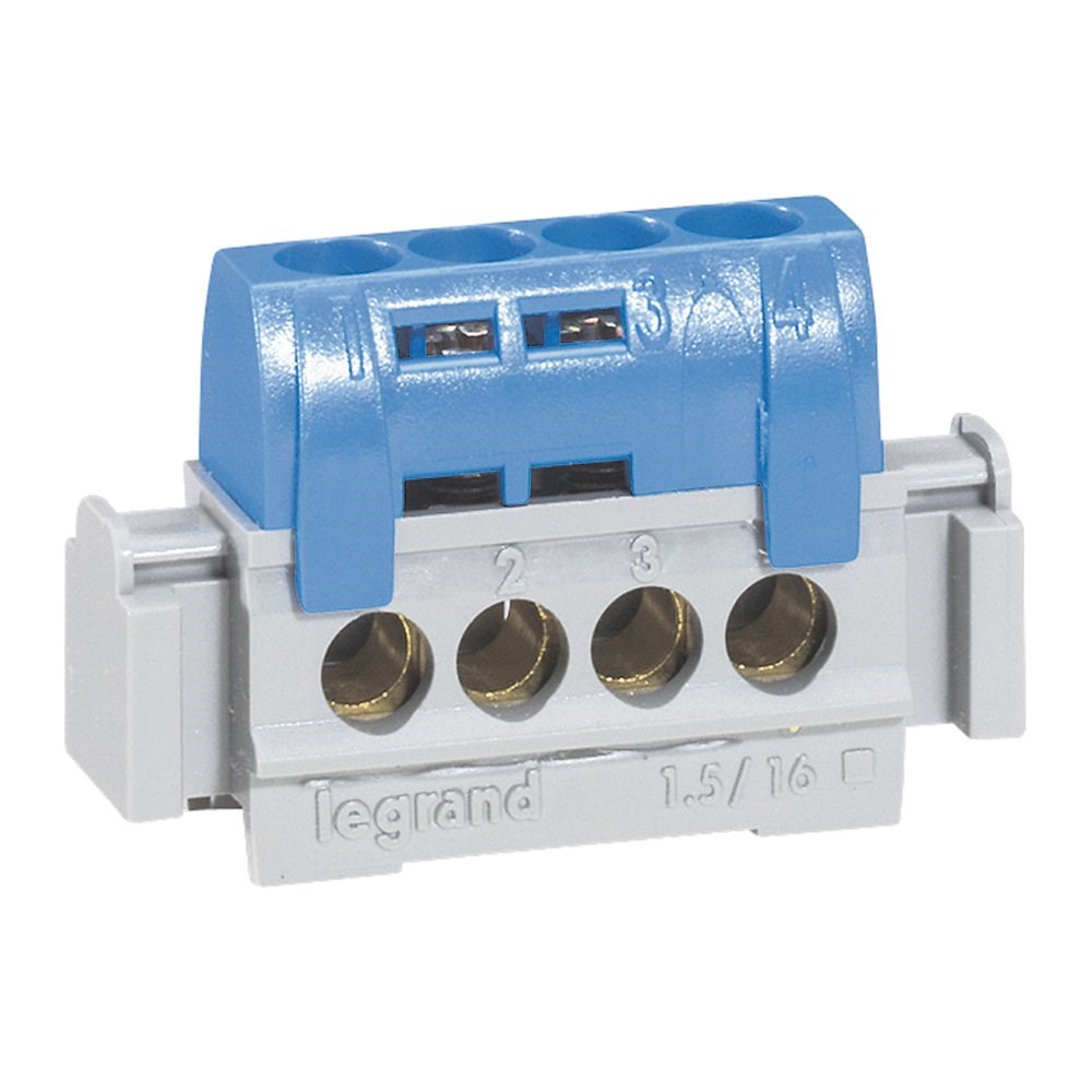 LEGRAND 004840Legrand Pano Tipi Klemens - İzoleli Raya Montaj - Nötr (Mavi) - Kapasite 4x1,5 ila 162 - Uzunluk 47 mmLegrand Pano Tipi Klemens - İzoleli Raya Montaj - Nötr{ubercoelektromarket}