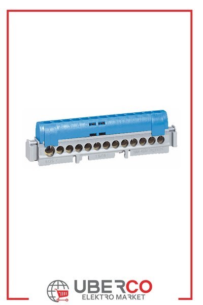 LEGRAND 004846Legrand Pano Tipi Klemens - İzoleli Raya Montaj - Nötr (Mavi) - Kapasite 1x6 ila 252, 21x1,5 ila 162 - Uzunluk 176 mmLegrand Pano Tipi Klemens - İzoleli Raya Montaj - Nötr{ubercoelektromarket}