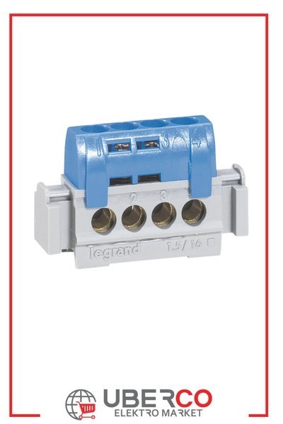 LEGRAND 004840Legrand Pano Tipi Klemens - İzoleli Raya Montaj - Nötr (Mavi) - Kapasite 4x1,5 ila 162 - Uzunluk 47 mmLegrand Pano Tipi Klemens - İzoleli Raya Montaj - Nötr{ubercoelektromarket}