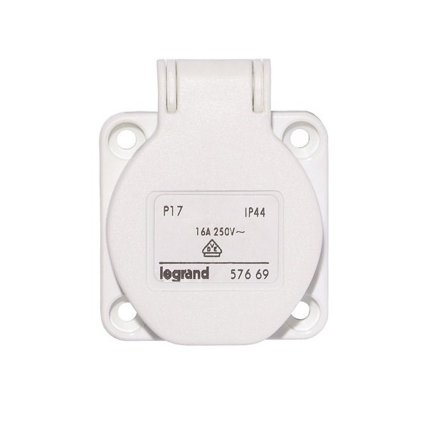 LEGRAND 057669Legrand Boşluk kapağı üzerine montaj beyaz 16A 250V Pano tipi şebeke prizi 50x50mm ebatLegrand Pano Tipi Priz - 230V 16A - Beyaz - 50x50mm{ubercoelektromarket}