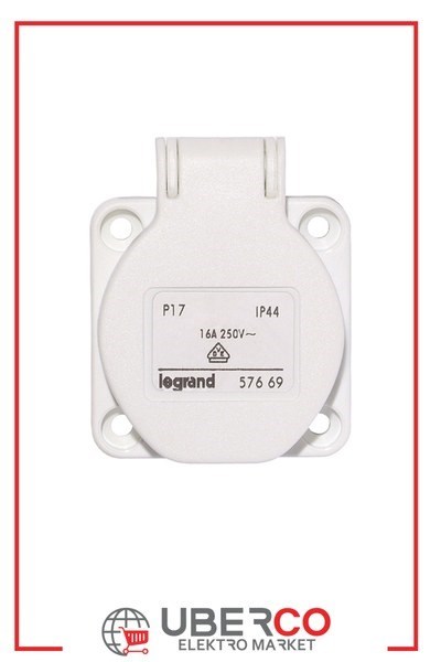 LEGRAND 057669Legrand Boşluk kapağı üzerine montaj beyaz 16A 250V Pano tipi şebeke prizi 50x50mm ebatLegrand Pano Tipi Priz - 230V 16A - Beyaz - 50x50mm{ubercoelektromarket}
