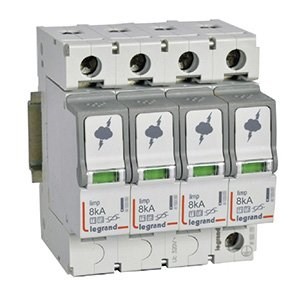 LEGRAND 412253Legrand Parafudr - Ana Dağıtım Pano - T1+T2 - Kutup: 4K - I total(kA) 10/350: 32 kA - Up: 1,5kV - Uc: 320V~Legrand Parafudr - Ana Dağıtım Pano - T1+T2 - Kutup: 4K - I{ubercoelektromarket}