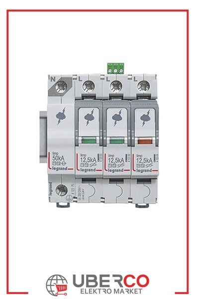 LEGRAND 412275Legrand Parafudr - Ana Dağıtım Pano - T1+T2 - Kutup: 3K+N - I total(kA) 10/350: 50 kA - Up: 1,5kV - Uc: 320V~Legrand Parafudr - Ana Dağıtım Pano - T1+T2 - Kutup: 3K+N{ubercoelektromarket}