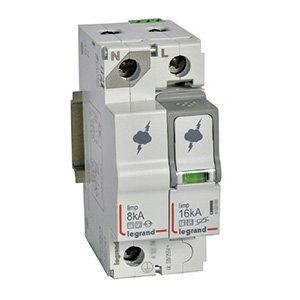LEGRAND 412254Legrand Parafudr - Ana Dağıtım Pano - T1+T2 - Kutup: 1K+N - I total(kA) 10/350: 16 kA - Up: 1,5kV - Uc: 320V~Legrand Parafudr - Ana Dağıtım Pano - T1+T2 - Kutup: 1K+N{ubercoelektromarket}