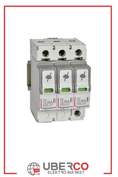 LEGRAND 412272Legrand Parafudr - Ana Dağıtım Pano - T1+T2 - Kutup: 3K - I total(kA) 10/350: 37.5 kA - Up: 1,5kV - Uc: 320V~Legrand Parafudr - Ana Dağıtım Pano - T1+T2 - Kutup: 3K - I{ubercoelektromarket}