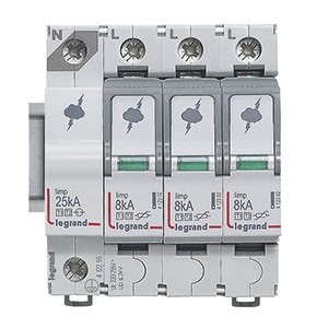 LEGRAND 412255Legrand Parafudr - Ana Dağıtım Pano - T1+T2 - Kutup: 3K+N - I total(kA) 10/350: 25 kA - Up: 1,5kV - Uc: 320V~Legrand Parafudr - Ana Dağıtım Pano - T1+T2 - Kutup: 3K+N{ubercoelektromarket}