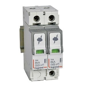 LEGRAND 412251Legrand Parafudr - Ana Dağıtım Pano - T1+T2 - Kutup: 2K - I total(kA) 10/350: 16 kA - Up: 1,5kV - Uc: 320V~Legrand Parafudr - Ana Dağıtım Pano - T1+T2 - Kutup: 2K - I{ubercoelektromarket}