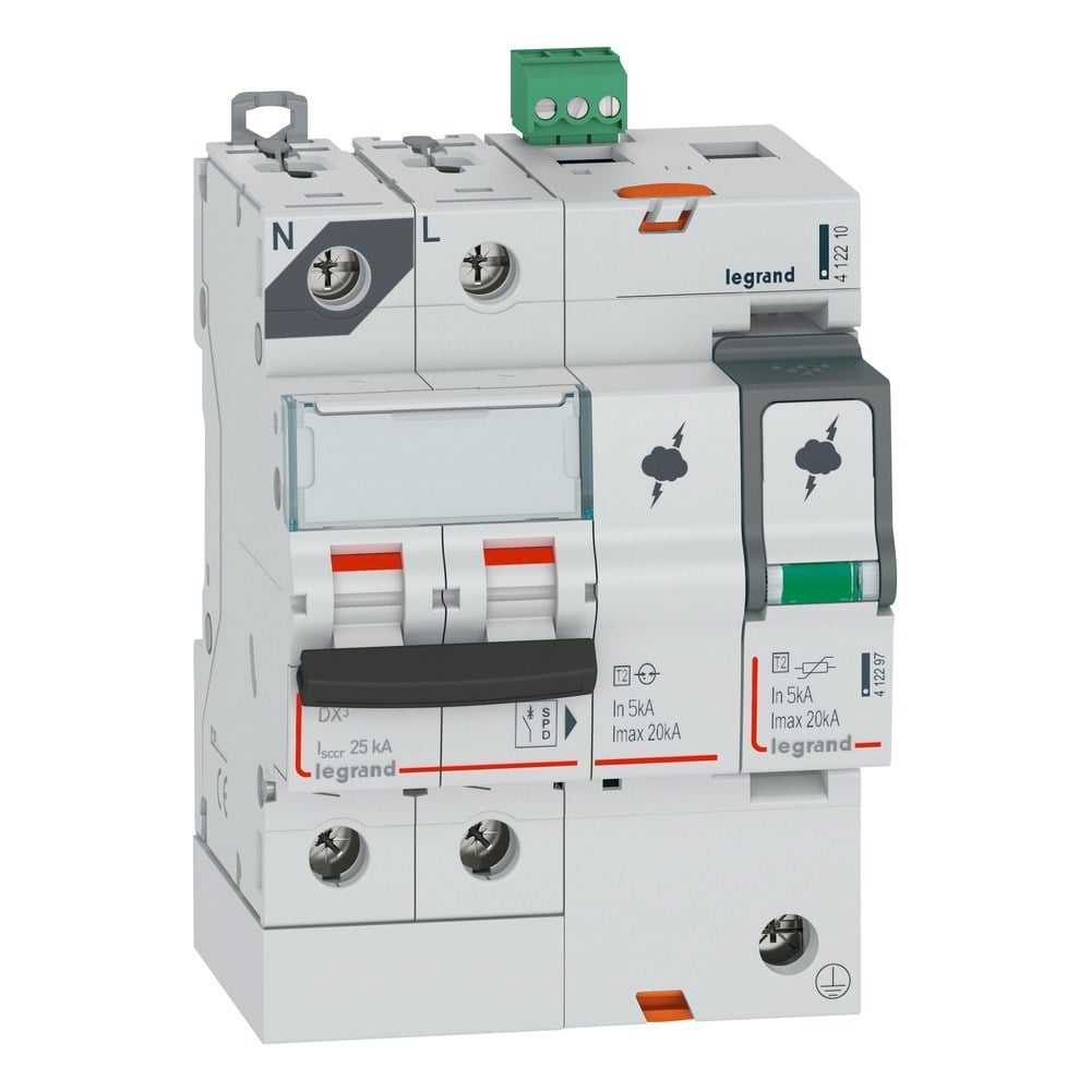 LEGRAND 412210Legrand Parafudr - Kendinden Korumalı - T2 - Kutup: 1K+N - Imax(kA): 20 kA - Isc(kA): 5 kALegrand Parafudr - Kendinden Korumalı - T2 - Kutup: 1K+N{ubercoelektromarket}