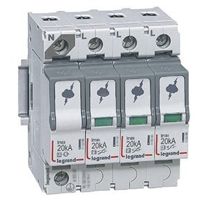 LEGRAND 412225Legrand Parafudr - Sayaç Sonrası Kullanım İçin - T2 - Kutup: 3K+N - Imax(kA) 8/20: 20 kA - Up: 1,2kV - Uc: 320V~Legrand Parafudr - Sayaç Sonrası Kullanım İçin - T2 - Kutup:{ubercoelektromarket}