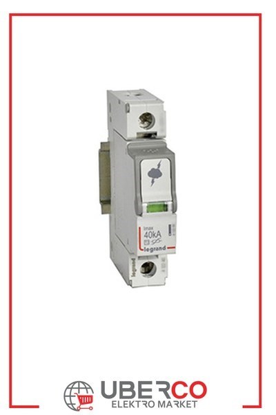 LEGRAND 412230Legrand Parafudr - Sayaç Sonrası Kullanım İçin - T2 - Kutup: 1K - Imax(kA) 8/20: 40 kA - Up: 2,1kV - Uc: 440V~ - IT topraklama sistemine uygunLegrand Parafudr - Sayaç Sonrası Kullanım İçin - T2{ubercoelektromarket}
