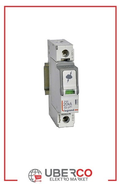 LEGRAND 412220Legrand Parafudr - Sayaç Sonrası Kullanım İçin - T2 - Kutup: 1K - Imax(kA) 8/20: 20 kA - Up: 1,2kV - Uc: 320V~ (4 122 20)Legrand Parafudr - Sayaç Sonrası Kullanım İçin - T2{ubercoelektromarket}