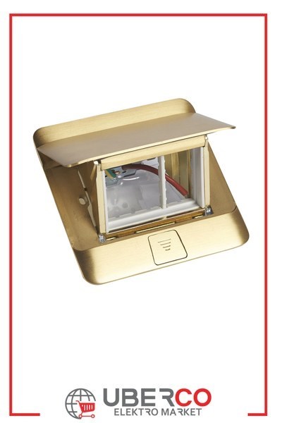 LEGRAND 054015Legrand Pop-up Donatılabilir Döşeme Altı Buat - Altın, 3 ModülLegrand Pop-up Donatılabilir Döşeme Altı Buat - Altın, 3{ubercoelektromarket}