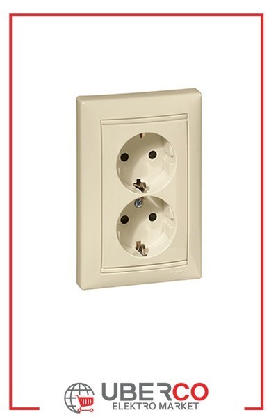 LEGRAND 774371Legrand Prizler - 2'li çocuk korumalı topraklı priz (komple ürün) - BejLegrand Prizler - 2li çocuk korumalı topraklı priz (komple{ubercoelektromarket}