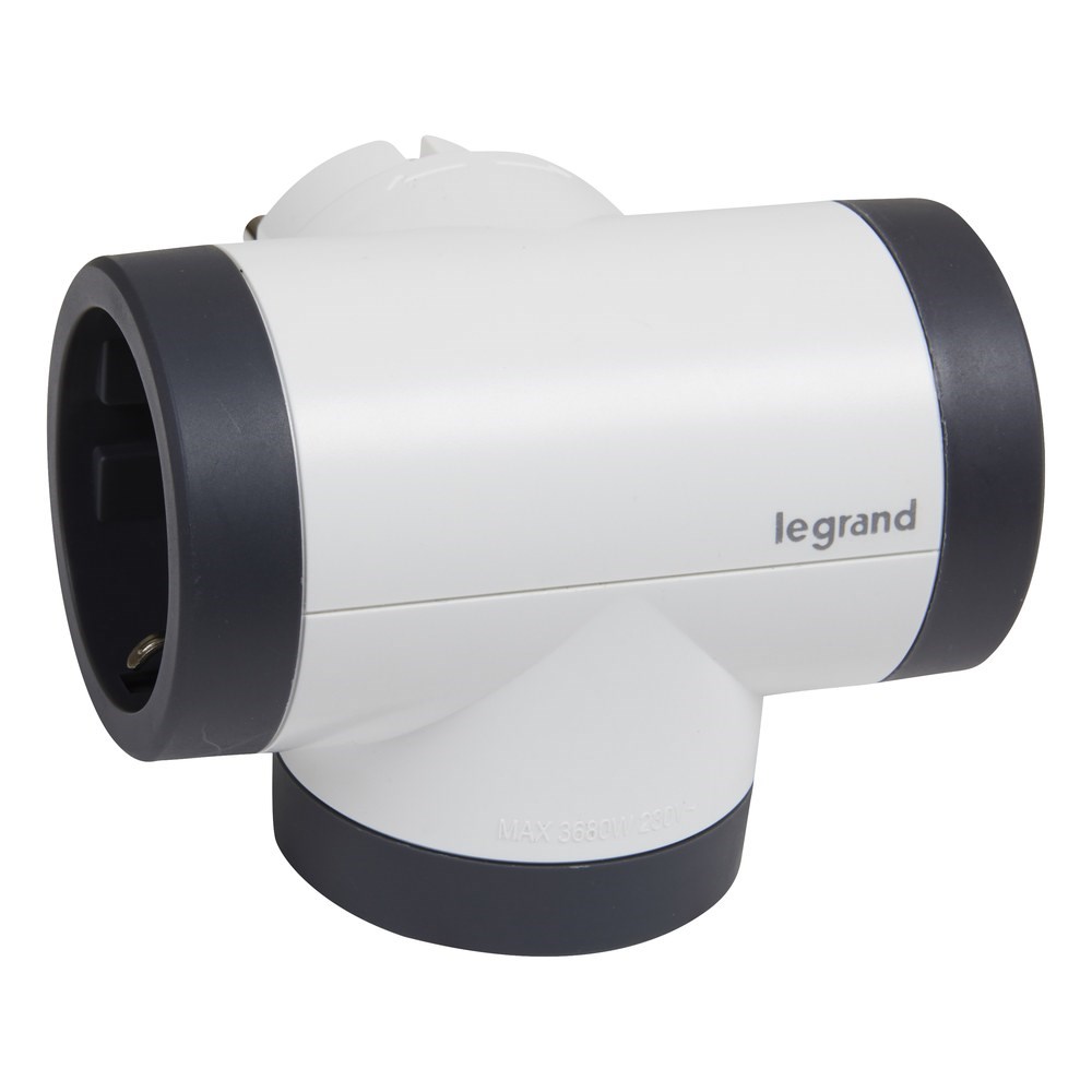 LEGRAND 694521Legrand ÇOKLU FİŞ/PRİZLER, 16 A, 3 X 2P+E YANDAN ÇIKIŞLI, YÖNLENDİRİLEBİLİR GÖVDELİ, BEYAZ /KOYU GRİLegrand Prızler - 3lü yandan çıkışlı yönlendirilebilir{ubercoelektromarket}