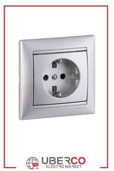 LEGRAND 770121Legrand Valena Çocuk korumalı topraklı priz 10/16 A - 250V AC AlüminyumLegrand Prizler - Çocuk korumalı topraklı priz{ubercoelektromarket}
