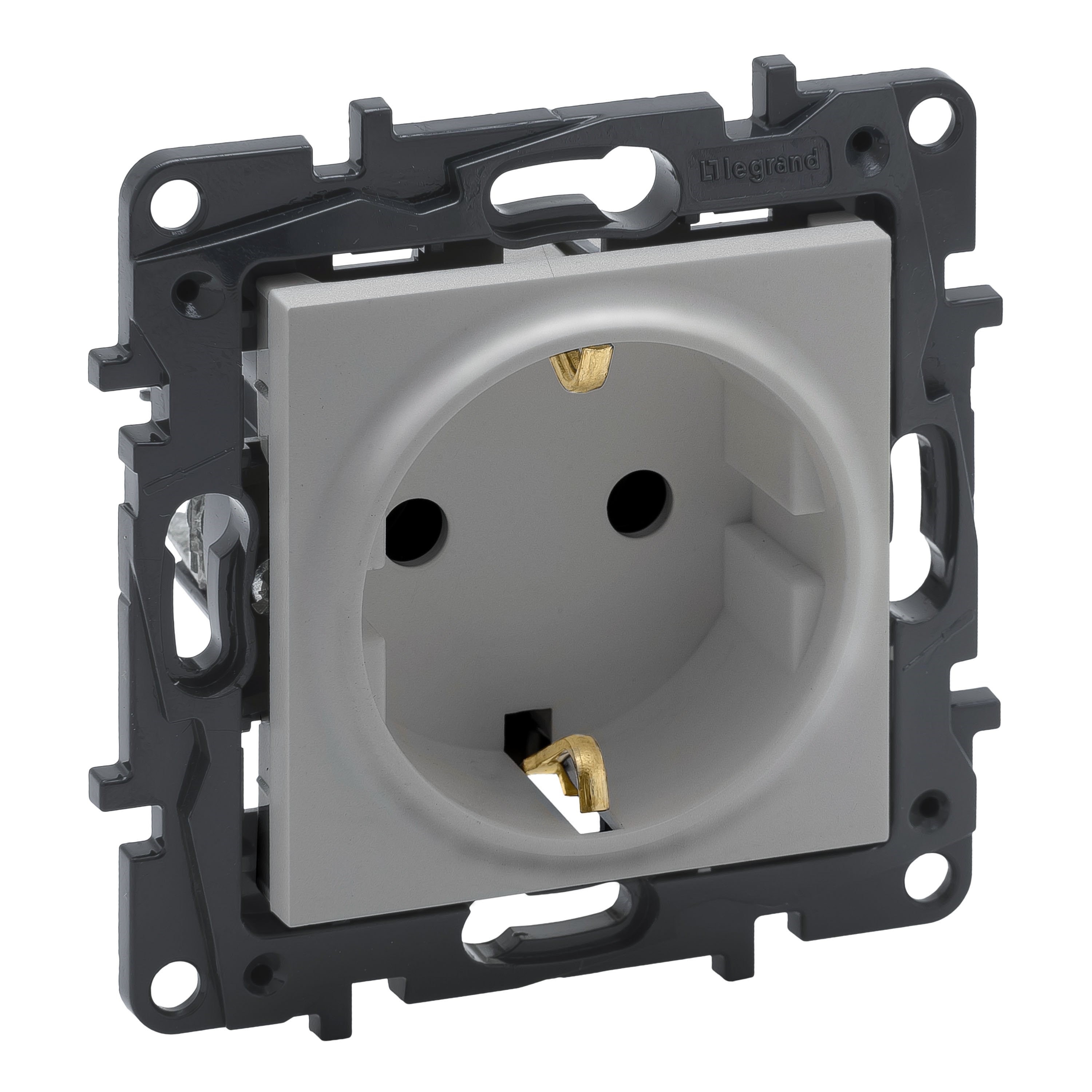 LEGRAND 768215Legrand Prizler - Çocuk korumalı topraklı priz - AlüminyumLegrand Prizler - Çocuk korumalı topraklı priz - Alüminyum{ubercoelektromarket}