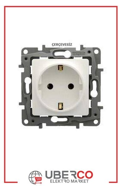 LEGRAND 767115Legrand Salbei serisi beyaz Çocuk korumalı Topraklı priz 230V 16ALegrand Prizler - Çocuk korumalı topraklı priz - Beyaz{ubercoelektromarket}