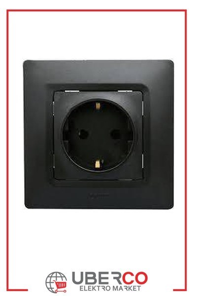 LEGRAND 767317Legrand Salbei serisi Antrasit renk fransız standartı topraklı priz (UPS prizi) 16ALegrand Prizler - Fransız standardı topraklı priz (UPS){ubercoelektromarket}