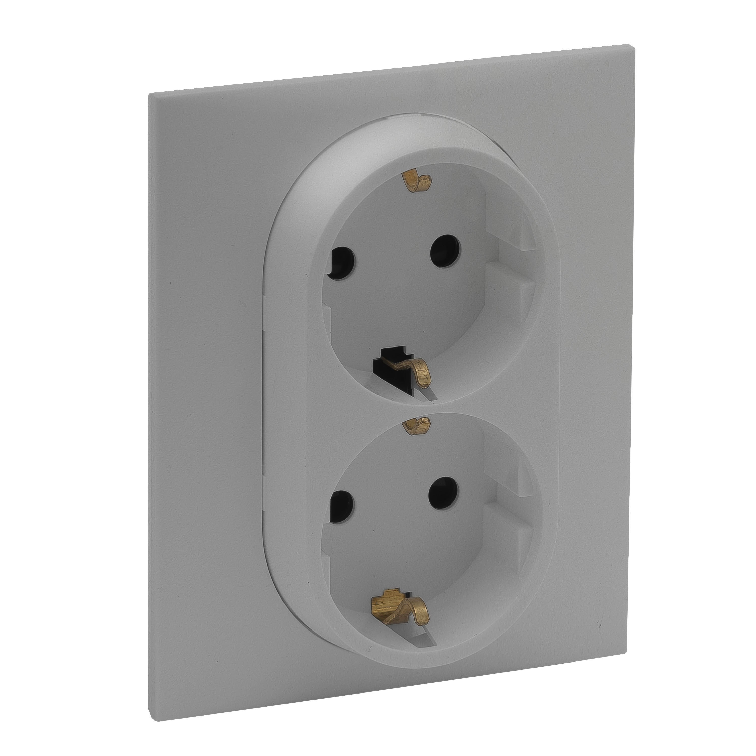 LEGRAND 768216Legrand Prizler - İkili topraklı priz - AlüminyumLegrand Prizler - İkili topraklı priz - Alüminyum{ubercoelektromarket}