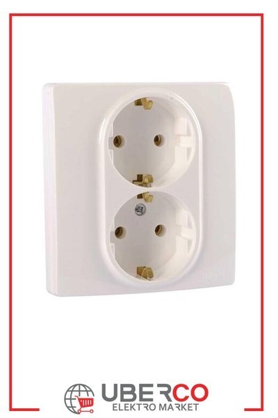 LEGRAND 767116Legrand Salbei serisi beyaz ikili topraklı priz 230V 16ALegrand Prizler - İkili topraklı priz - Beyaz{ubercoelektromarket}