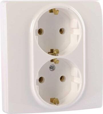 LEGRAND 767116Legrand Salbei serisi beyaz ikili topraklı priz 230V 16ALegrand Prizler - İkili topraklı priz - Beyaz{ubercoelektromarket}