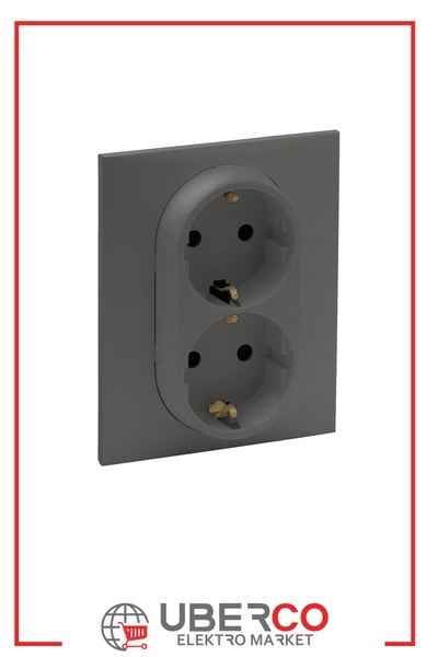 LEGRAND 768816Legrand Prizler - İkili topraklı priz - TitanyumLegrand Prizler - İkili topraklı priz - Titanyum{ubercoelektromarket}