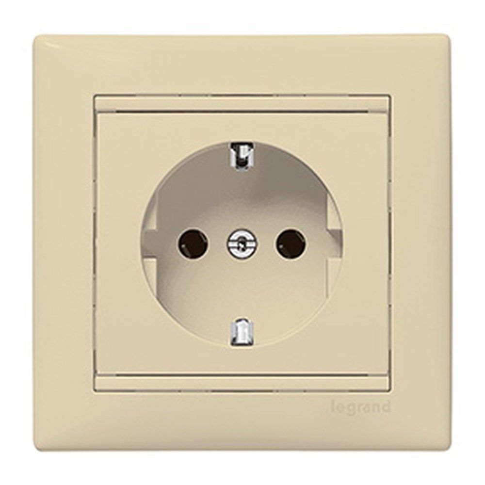 LEGRAND 774322Legrand Valena Kapaklı Çocuk korumalı topraklı priz 10/16 A - 250V AC BejLegrand Prizler - Kapaklı çocuk korumalı topraklı priz - Bej{ubercoelektromarket}