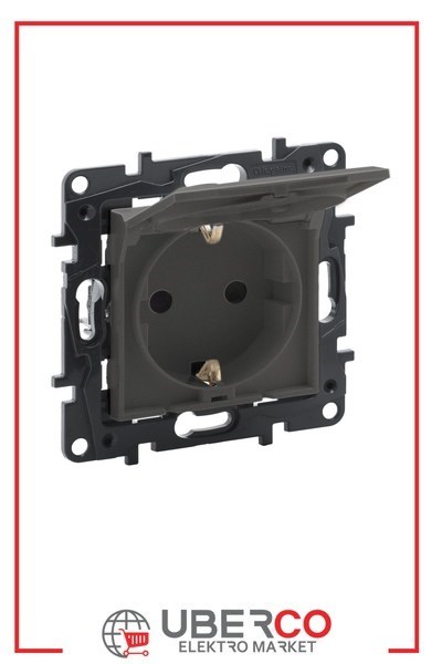 LEGRAND 768818Legrand Prizler - Kapaklı topraklı priz - TitanyumLegrand Prizler - Kapaklı topraklı priz - Titanyum{ubercoelektromarket}
