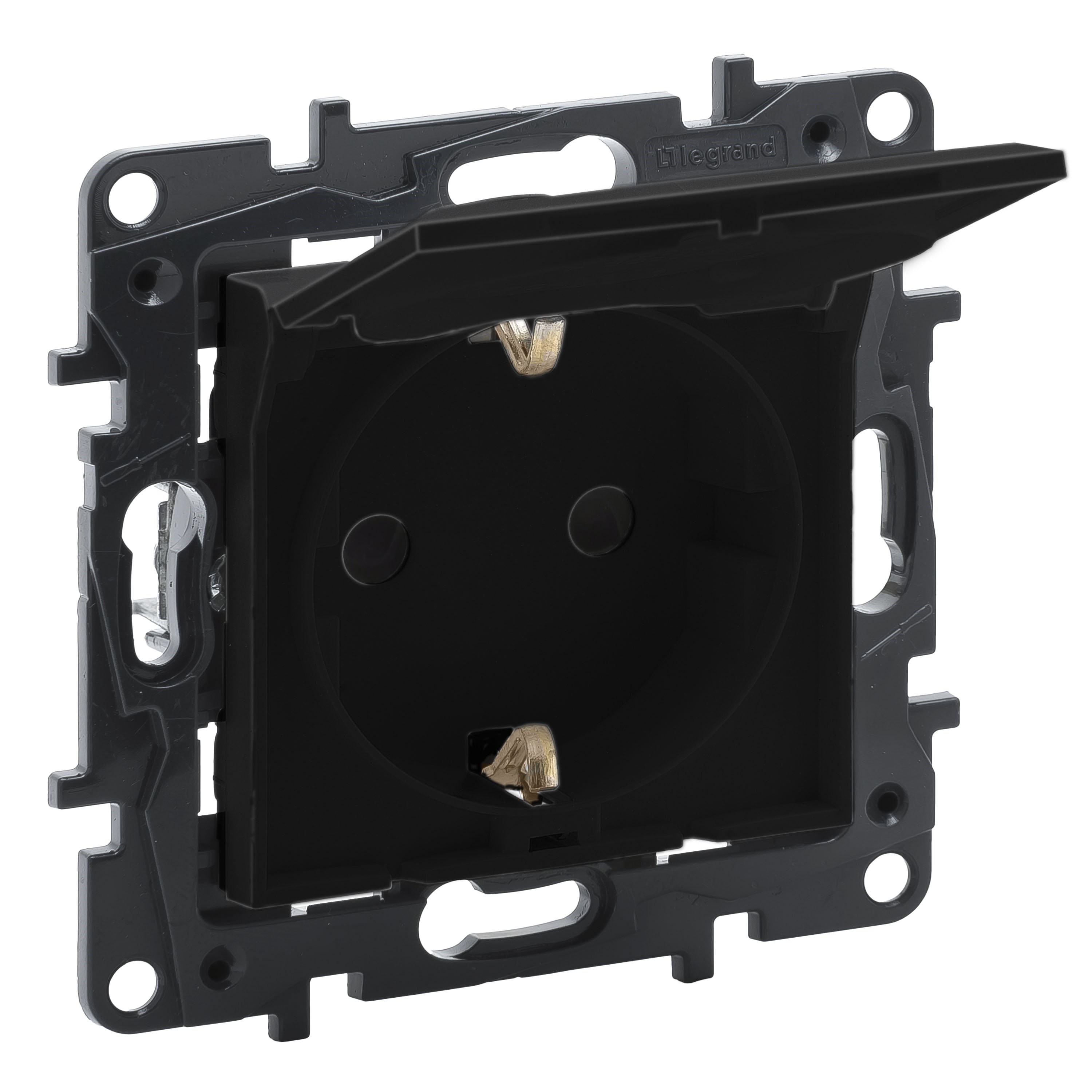 LEGRAND 768618Legrand Prizler - Kapaklı topraklı priz - SiyahLegrand Prizler - Kapaklı topraklı priz - Siyah{ubercoelektromarket}