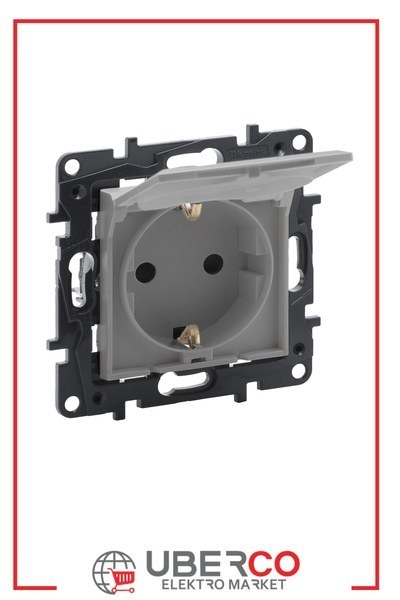 LEGRAND 768218Legrand Prizler - Kapaklı topraklı priz - AlüminyumLegrand Prizler - Kapaklı topraklı priz - Alüminyum{ubercoelektromarket}