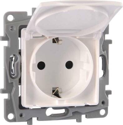 LEGRAND 767118Legrand Salbei serisi beyaz kapaklı topraklı priz 230V 16ALegrand Prizler - Kapaklı topraklı priz - Beyaz{ubercoelektromarket}