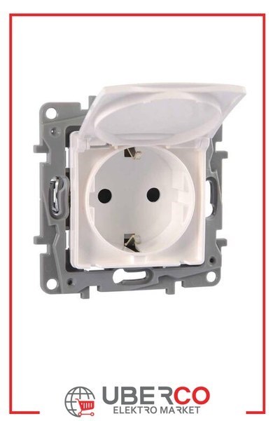 LEGRAND 767118Legrand Salbei serisi beyaz kapaklı topraklı priz 230V 16ALegrand Prizler - Kapaklı topraklı priz - Beyaz{ubercoelektromarket}