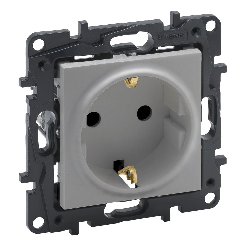 LEGRAND 768214Legrand Prizler - Topraklı priz - AlüminyumLegrand Prizler - Topraklı priz - Alüminyum{ubercoelektromarket}