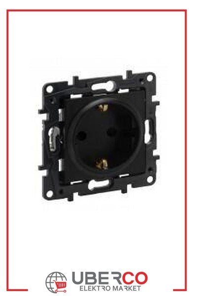 LEGRAND 767314Legrand Salbei serisi Antrasit renk  Topraklı priz 230V 16ALegrand Prizler - Topraklı priz - Antrasit{ubercoelektromarket}