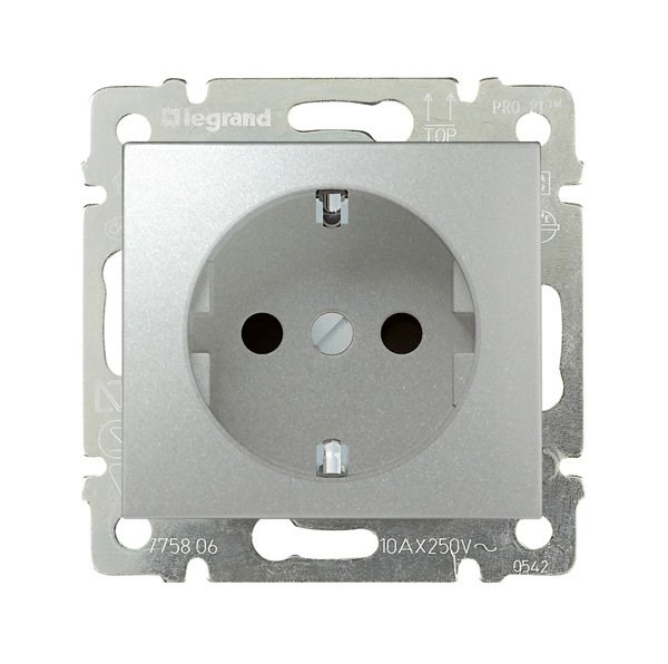 LEGRAND 770120Legrand Valena topraklı priz 10/16 A - 250V AC AlüminyumLegrand Prizler - Topraklı priz{ubercoelektromarket}